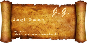 Jungi Gedeon névjegykártya